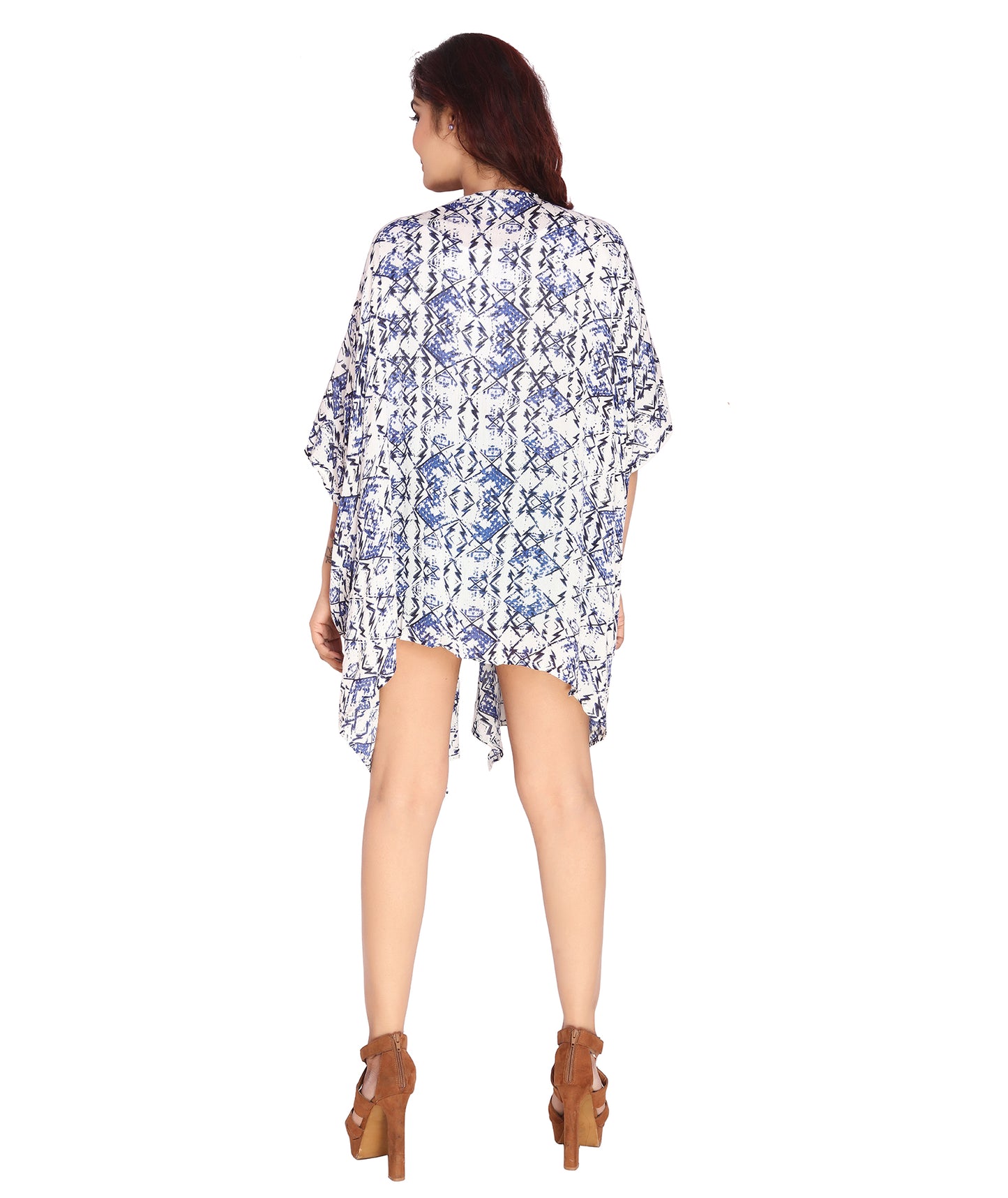 Thigh-Length Ladies Coverup with Half Sleeves
