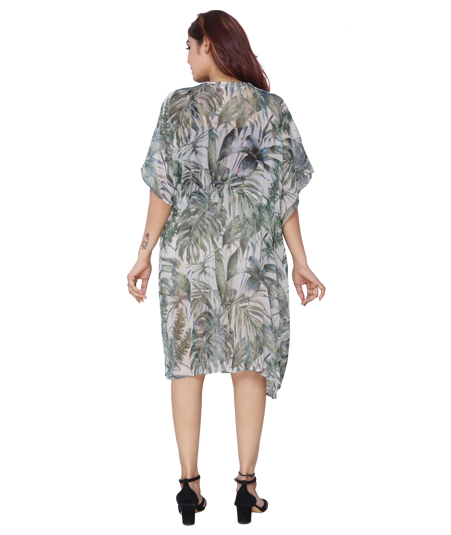 Elegant Knee-Length Shrug with Loose Sleeves