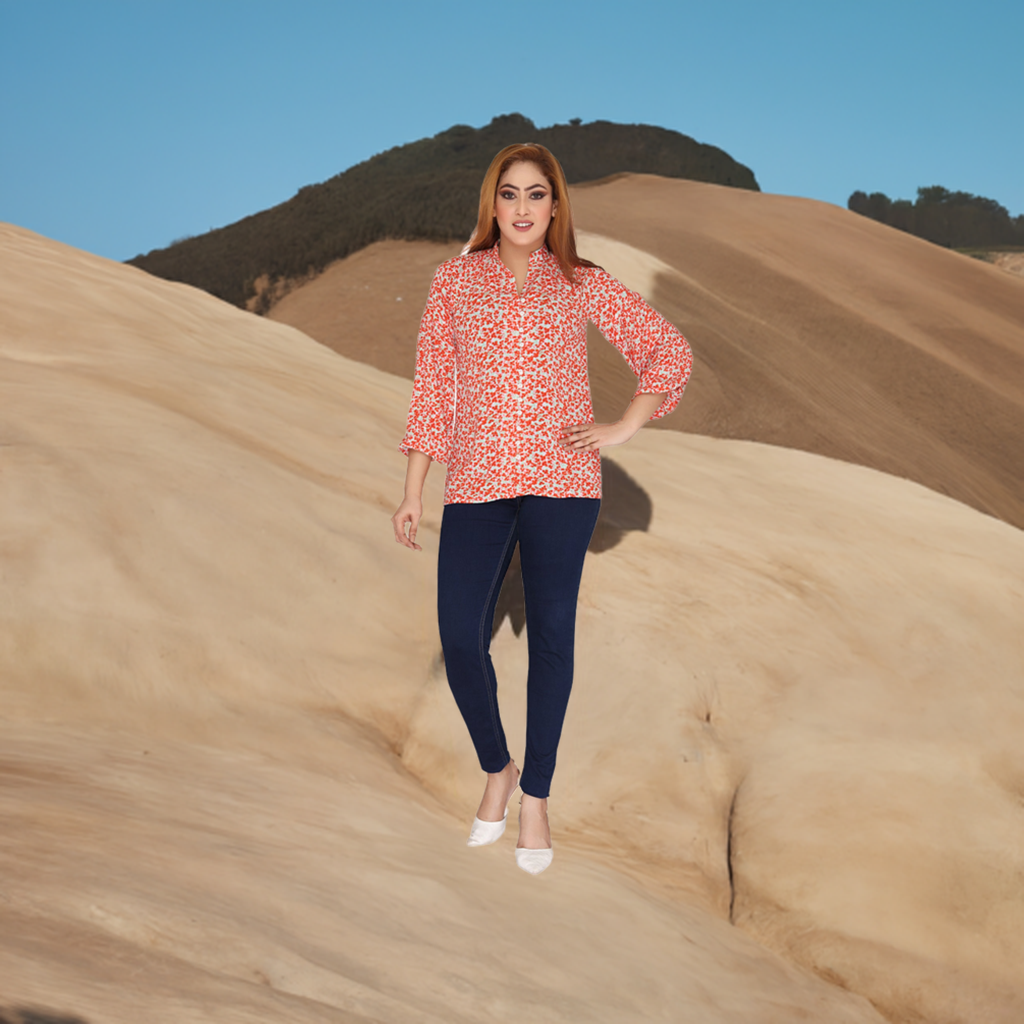 Printed Casual Ladies Shirt - Comfortable & Stylish