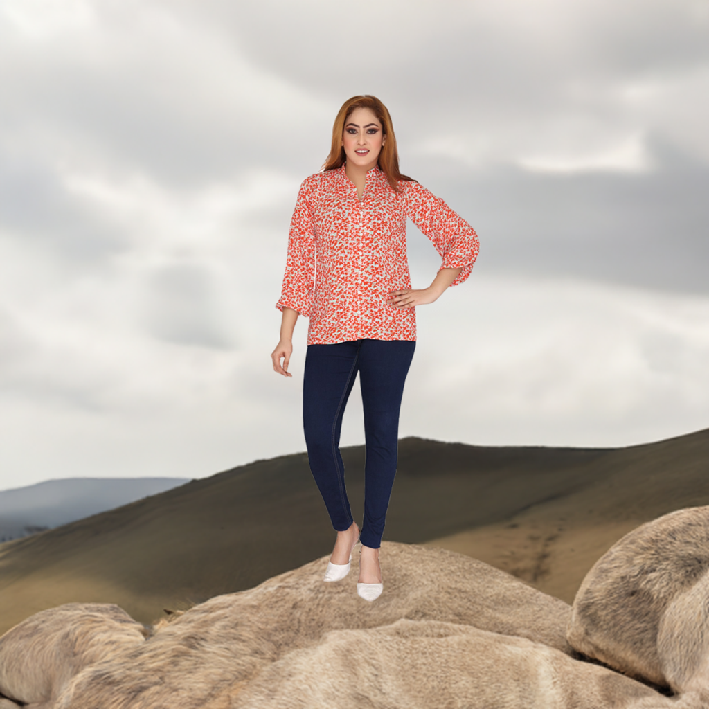 Printed Casual Ladies Shirt - Comfortable & Stylish