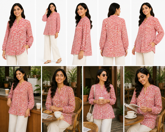 Printed Casual Ladies Shirt - Comfortable & Stylish