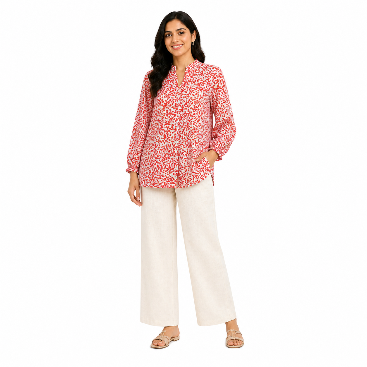 Printed Casual Ladies Shirt - Comfortable & Stylish